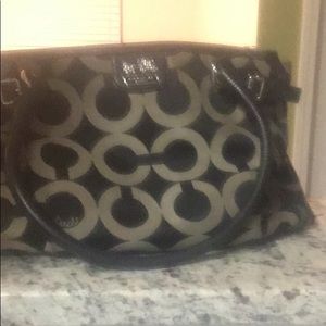 Authentic Gray and black coach bag